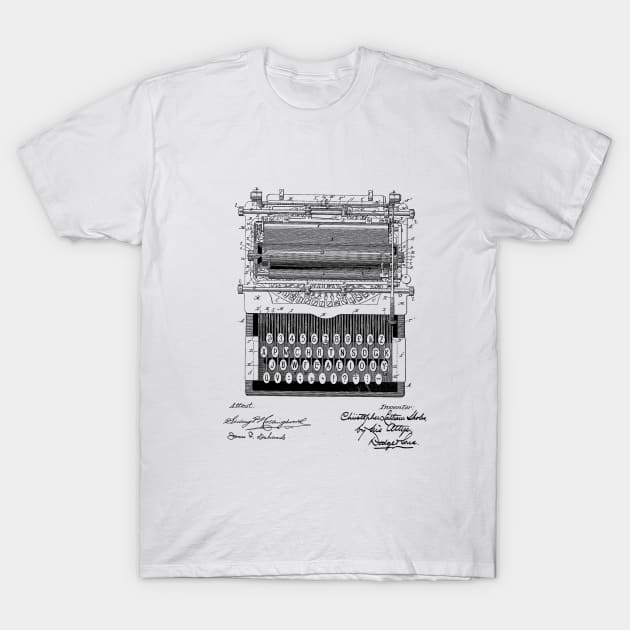 TYPEWRITER VINTAGE PATENT DRAWING T-Shirt by skstring